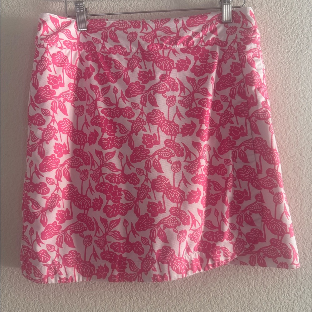 Fairway & Greene Vibrant Pink Floral A-Line Skort - Size 4 🩷
